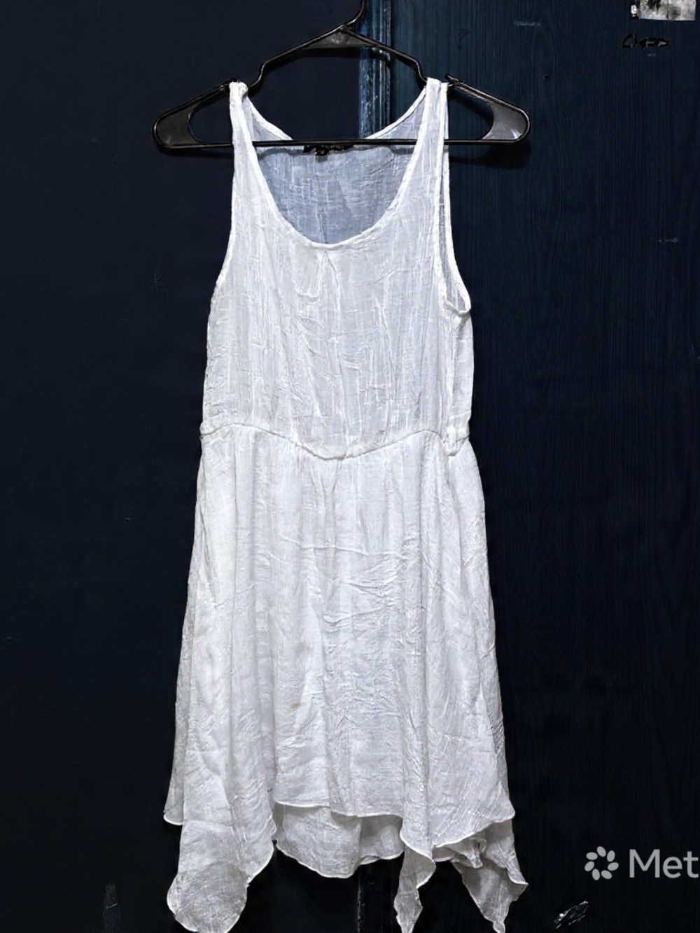 Summer Scoop Neck White Mini Dress